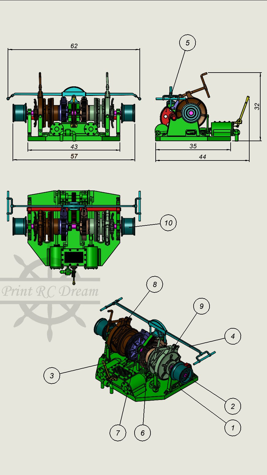Valeureux bow windlass kit