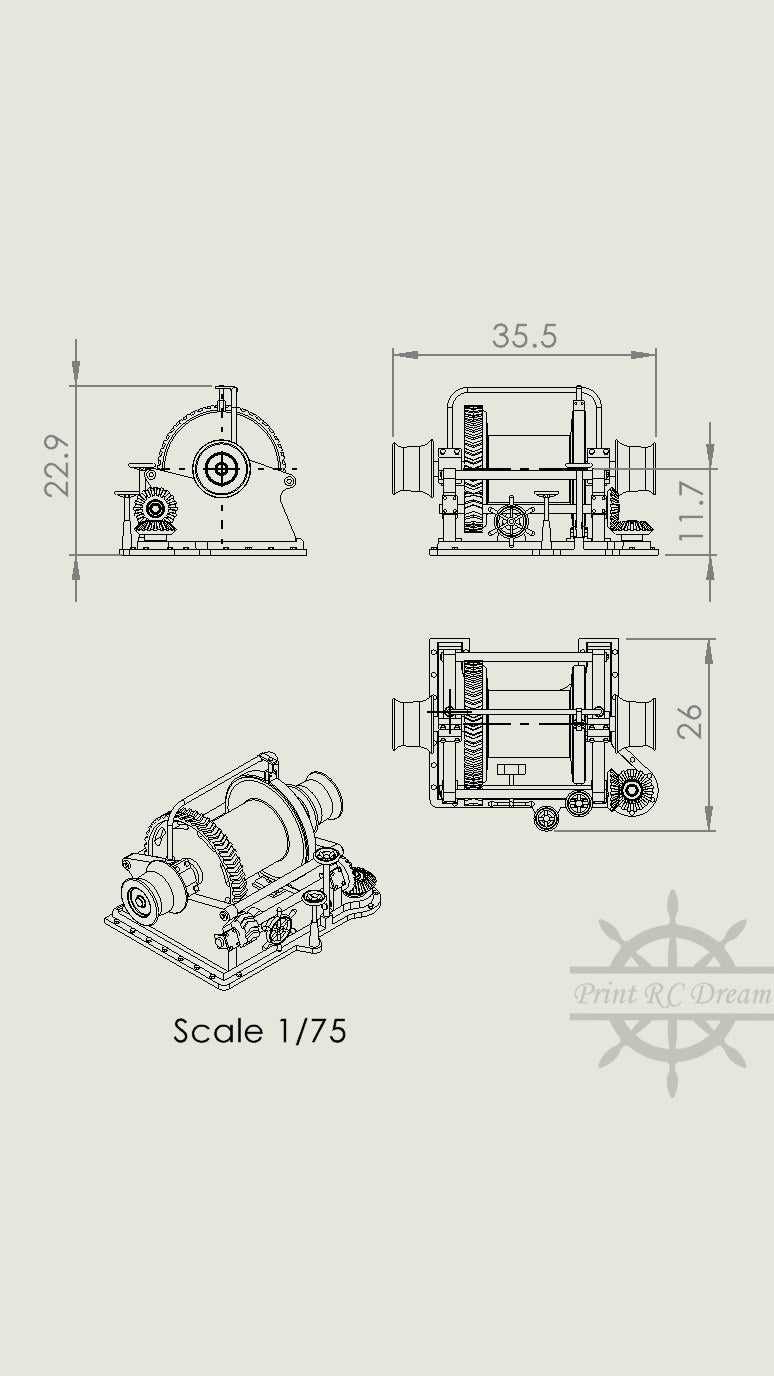 Suur Tõll aft windlass kit